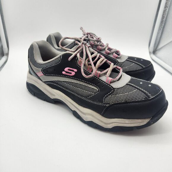 SKECHERS Work Womens Size 11 Steel Toe Memory Foam Slip Resistant Athletic Shoes - Picture 1 of 7